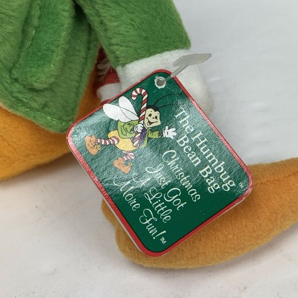 The Humbug Bean Bag Bug with Wings 1998 Zephyr Design Green Coat Plush ToY NWT - Picture 2 of 5